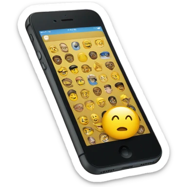 yellow iphone with messenger on screen sticker
