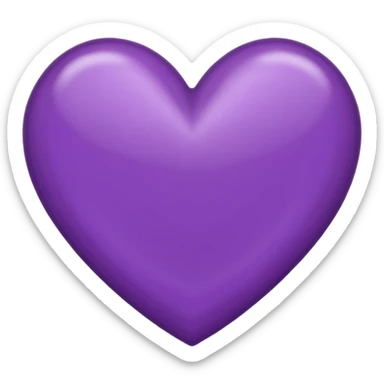 purple heart with a stitched border sticker