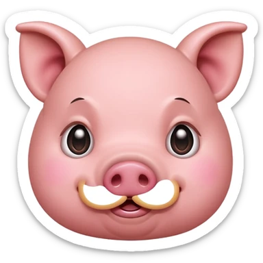 embarrassed pig sticker