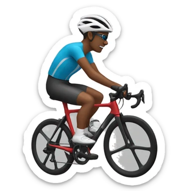 road bike rider sticker