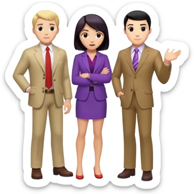 The Parr family from Incredibles in civilian clothes - Bob in business suit, Helen in casual clothes, Violet teen with black hair, Dash blonde boy, baby Jack-Jack sticker