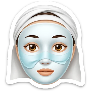 a white skincare beauty mask pack for face sticker