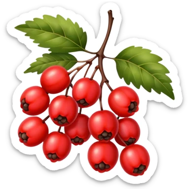rowan/mountain ash berries, simple sticker