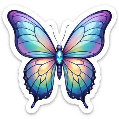 crystal butterfly wings without the body just the wings sticker