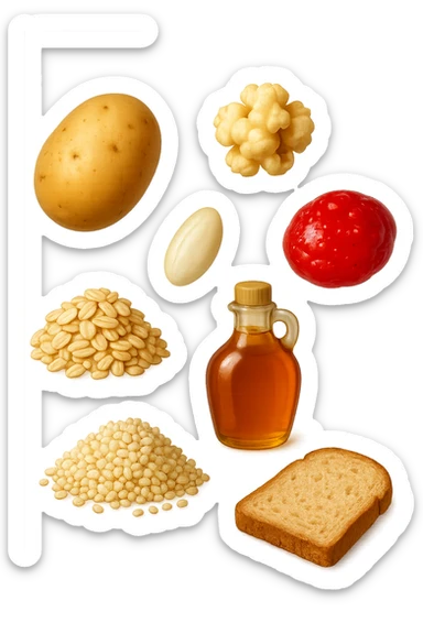 EMOJI STILE IPHONE DI Patate
Riso
Popcorn
Avena
Quinoa
Sciroppo d’acero
Marmellata di fragole
Pane di farro, fluttuano in aria REALISTICA 4K sticker