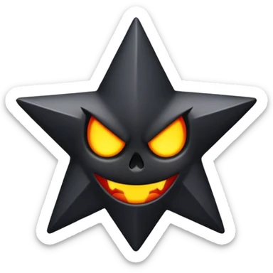 Quiero un emoji de la estrella del demonio pero que le falte la última línea al dibujo sticker