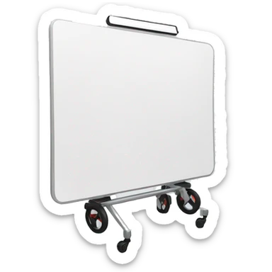 whiteboard on stand with wheels sticker