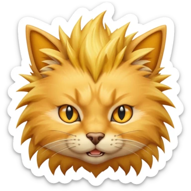 Cat super sayen sticker