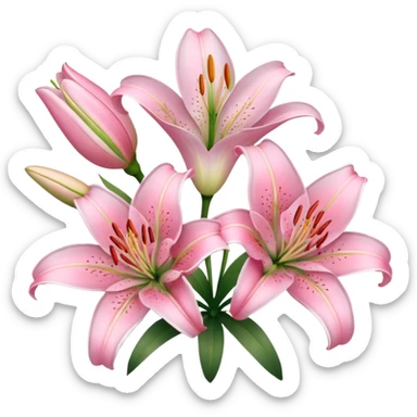 pink lilies sticker