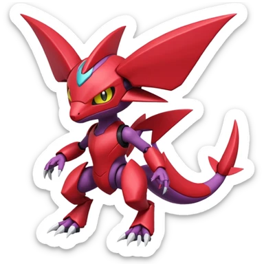 Heliolisk-Weavile-Cyclizar-Genesect-Pokémon, full body sticker
