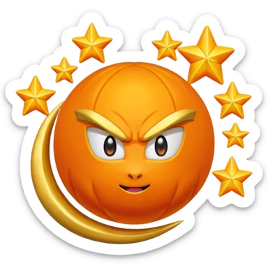 Esfera del dragón con 7 estrellas  sticker