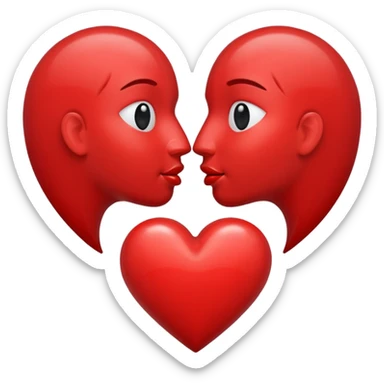 Hearts kissing  sticker