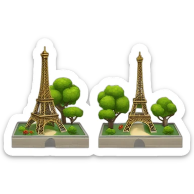paris tour eiffel détruite sticker