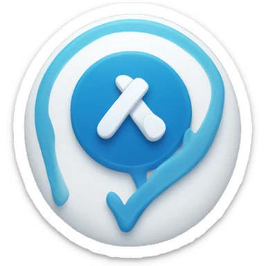 White colour tick icon inside a blue color circle sticker
