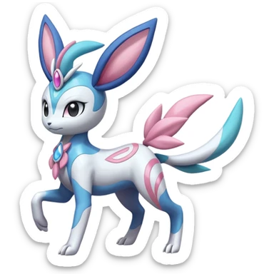 Meloetta-Sylveon-Dialga-Suicune-Palkia-fusion sticker