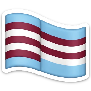 Austria flag with dark burgandy and light blue colour instead  sticker