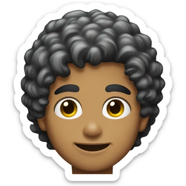 Batman costume on hispanic boy with black curly hair sticker