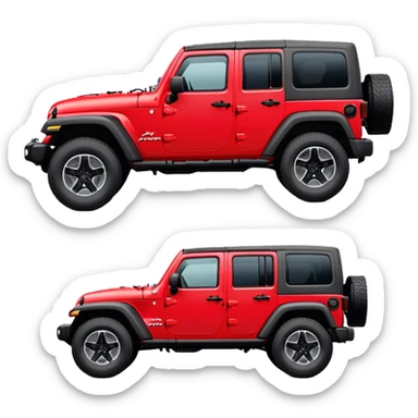 Jeep Wrangler - Jeep (Model Year: 2022) (Iconic colour: Red) sticker