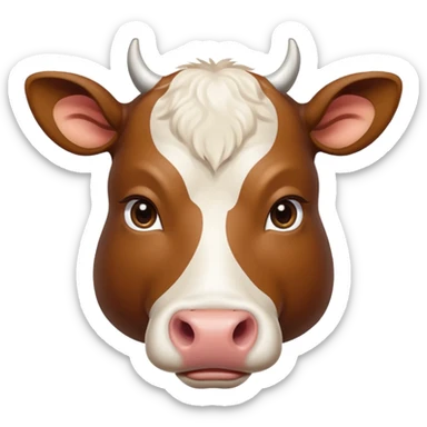 one korean cow sticker