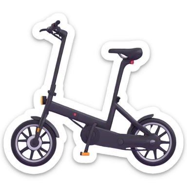 black electric bicycle sticker