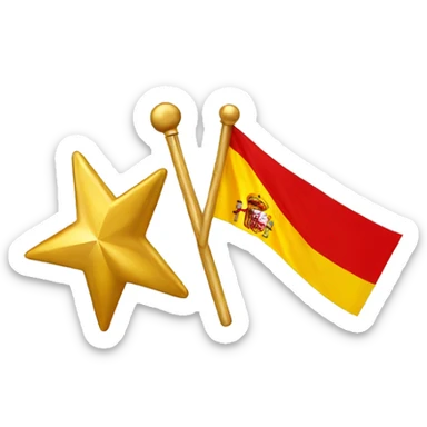 Gold Star and the Spanish flag sticker