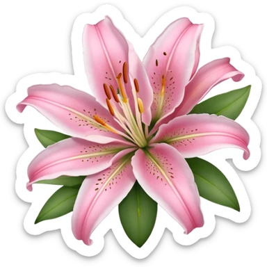 pink lilies sticker