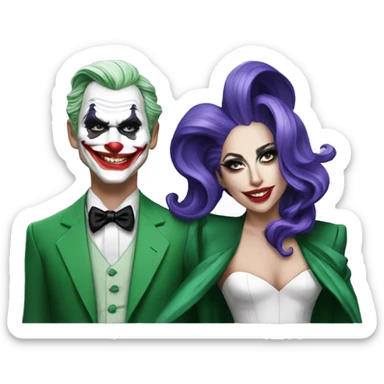 JOKER AND LADY GAGA sticker