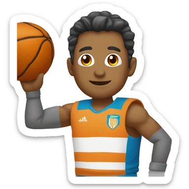 un chico con mentón partido sticker