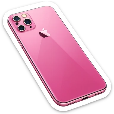 Create me a pink iPhone 17 pro image with the screen in a straight position. png. With one phone not too and it needs to show the front side screen! sticker