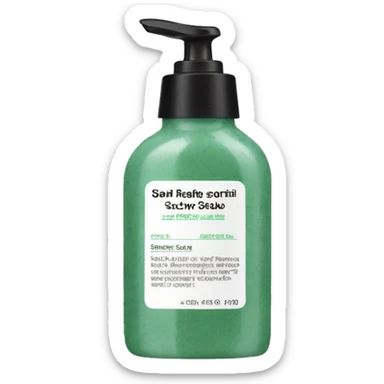 bottle of scalp scrub with label sticker