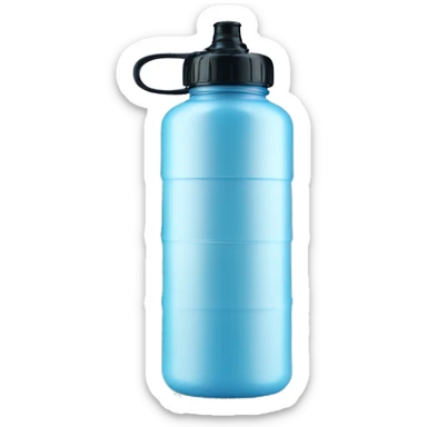 A water bottle is a portable container designed to hold and transport water or other beverages sticker