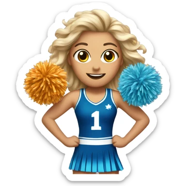 Cheerleader with Pon poms sticker