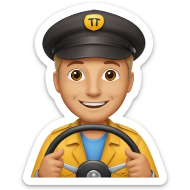 Taxi driver sticker