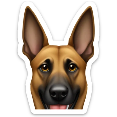 Belgian malinois smoking a cigar  sticker