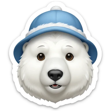 polar bar with hat sticker
