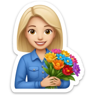 Street Flower Seller woman  sticker