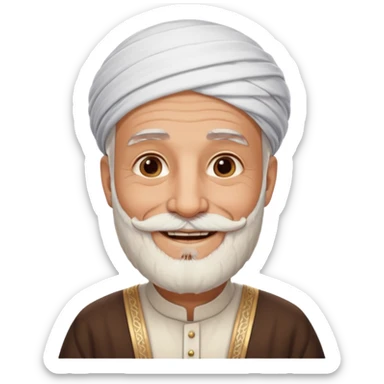 old emirates guys wearin gUAE cloths with white beared  sticker