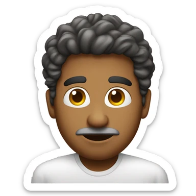 hombre pelo blanco sentado delante de un ordenador apple sticker