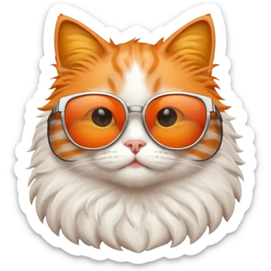 Cat wearing sunglasses and feeling  sticker