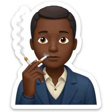 Black guy with a cigarette  sticker