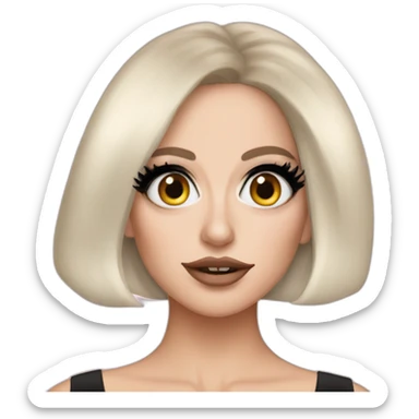 Lady gaga with eye-liner sticker