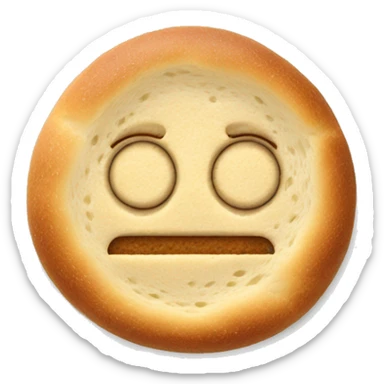 circle gluten free bread with face sticker