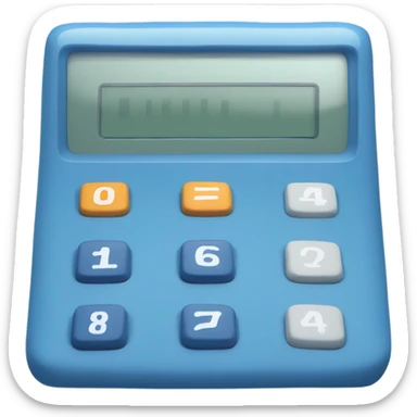 navi blue calculator sticker