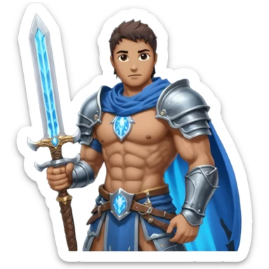 Man holding big DARK souls moonlight sword sticker