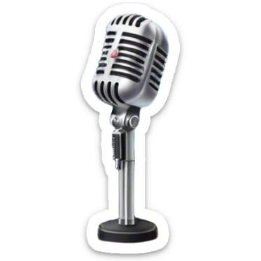 a retro stage with neon lights, a classic microphone, musical notes, vintage theater curtains, and Broadway-style elements. Avoid focusing solely on the piano. Transparent background. sticker