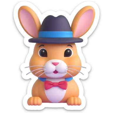 gangster rabbit sticker