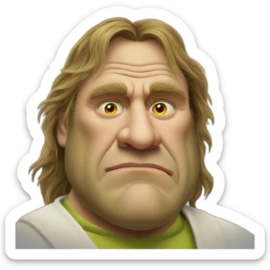 Depardieu ogre Shrek sticker