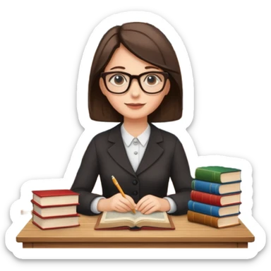 librarian at desk sticker