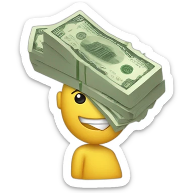 billets de banque qui partent en fumée sticker