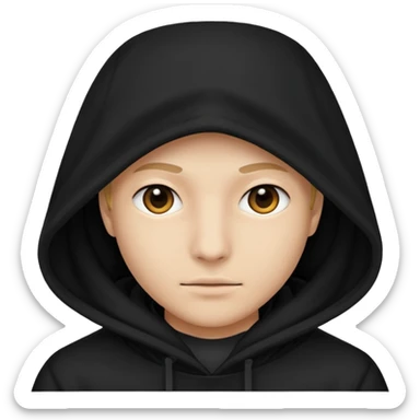 preciso de um emoji de capuz de sequestro que tampe toda a cara sticker
